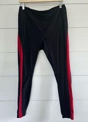 Alala Black Red Women’s High Waisted Pants Size M Flawed