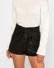 Super high waisted vegan leather short NWT