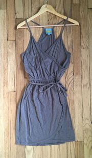 Racerback Wrap Dress Olive Knit S