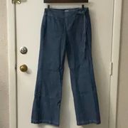 Calvin Klein Wide Leg Side Tie Denim Jeans Size 2