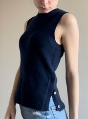 Navy Blue Knit Vest