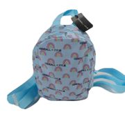 NWT-KENDALL & KYLIE-BLUE MINI BACKPACK Blue with rainbows, brand new, measures  8x6x3 inches 