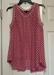 s Pink and White Striped Tank
