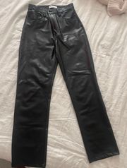 The 90’s Straight Ultra High rise Leather Pants