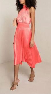 NEW A.L.C. $595 Coral Pink Renzo Pleated Blouson Dress