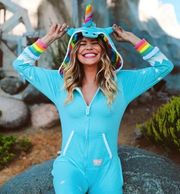 Tipsy Elves Unicorn Rainbow Jumpsuit Unisex Medium