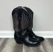 Black Flame Cowboy Boots