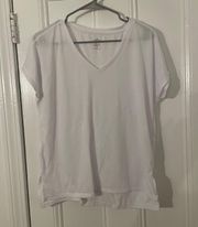 White V Neck Boyfriend Tee