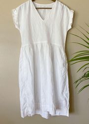 White Linen Dress