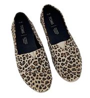 Toms  Womens Alpargata Cupsole Slip On Flat Comfor Shoes Leopard Print Size 7.5