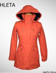 Athleta Women's Rain Coat, Overcast, Waterproof, Red-Orange Size XXS