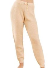 Lulus Meet Your Weekend Cream Knit Drawstring Joggers size S