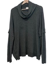 Anthropologie Postmark Orley Oversized Cowl‎ Neck Ruffle Sweater M