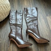 Veronica Beard Lisa Leather High-Heel Boots