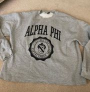 Alpha Phi raw cut sweatshirt