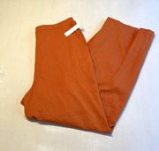 Abound Womens Pants Orange Size 3x Cotton‎ Blend Casual Elastic Waist