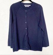 Tommy Hilfiger 100% Cotton Navy Cardigan Size Medium