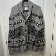 Lucky Brand Grey Button Front Cardigan Size XXL