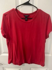 Outfitters Red Size XL Red Short Sleeve Shirt
