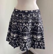 J. CREW Black Pleated Mini Skirt Size 8