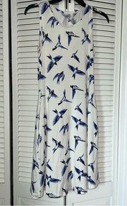 Cable & gauge swing dress swallow birds size small nwt