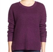 SAM EDELMAN Purple Chunky Knit Wool Blend Sweater