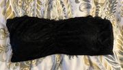 MD Lacey black strapless criss cross tube top bandeau
