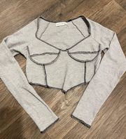 long slevee crop top