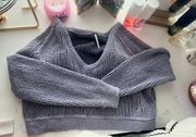 Free people small blue sweater