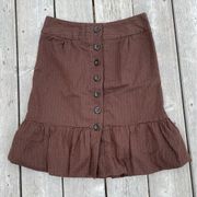 Odille size 4 brown vintage boho pencil skirt