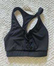 Black Corset Sports Bra