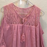 HEARTLOOM New w tag Lined Blush COLD SHOULDER Med