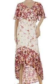 On The Road Floral High Low Dress Size Small