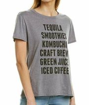 SUB_URBAN RIOT Gray Grey Tequila Drinks Coffee Graphic Tee TShirt Short Sleeve M