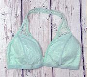 FLIRTITUDE Bralette Lace Halter Pale Green-XL