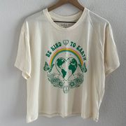 Rebellious One Cream Be Kind to Earth Graphic Tee T-Shirt Earth Day XL