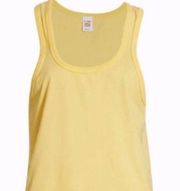 Redone Relaxed Cotton Beach Tank Yellow M