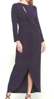 NWOT Dress The Population Naomi Long Sleeve Twist Gown