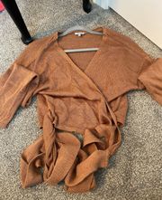 Brown Tie Sweater 