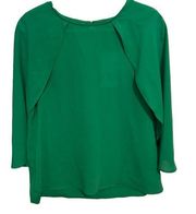 ZARA  green cape sleeve blouse size medium