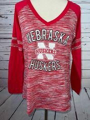 Nebraska Cornhuskers Huskers XL Top Long Sleeve Tee Shirt T-Shirt NCAA Womens