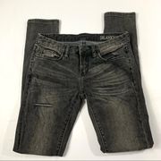 Blank NYC Dark Gray Distressed Washed Out Skinny Jeans