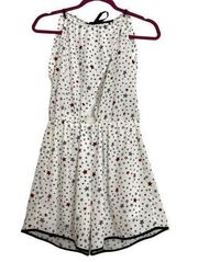 White Romper Star Print Emo Hot Topic Style