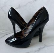 DOLCE & GABBANA Black Patent Leather Heels Size 38.5/8.5