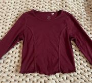 PacSun - Maroon Long Sleeve w/ Semi-Corset Detailing