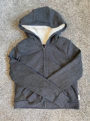 Women’s Grey Full Zip Faux Fur Lined Jacket small