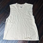 Crewneck sleeveless 100% cotton shirt, Los Angeles Apparel, casual coastal basic