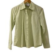 Lilly pulitzer Womens long sleeve green gingham button down size petite 6