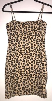 cute leopard mini dress