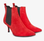 ANINE BING Red Suede Leather Stevie Pointe Stiletto Boots Sz 9